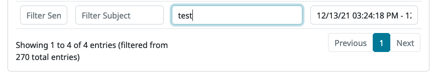 Filter messages sent to participants