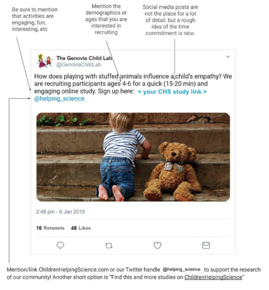 Sample Twitter/X post for a CHS study