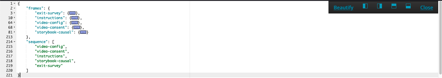 Formatted JSON collapsed into high level keys