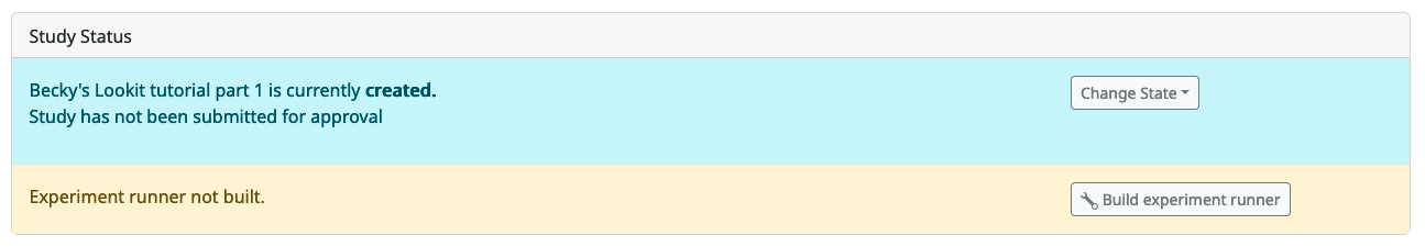 Dependency status area