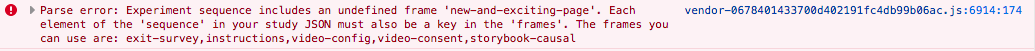 Example sequence error