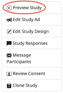 Preview button