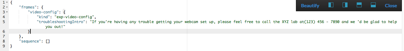 Adding the video-config example to frames