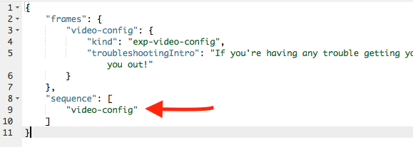 Adding the video-config example to sequence
